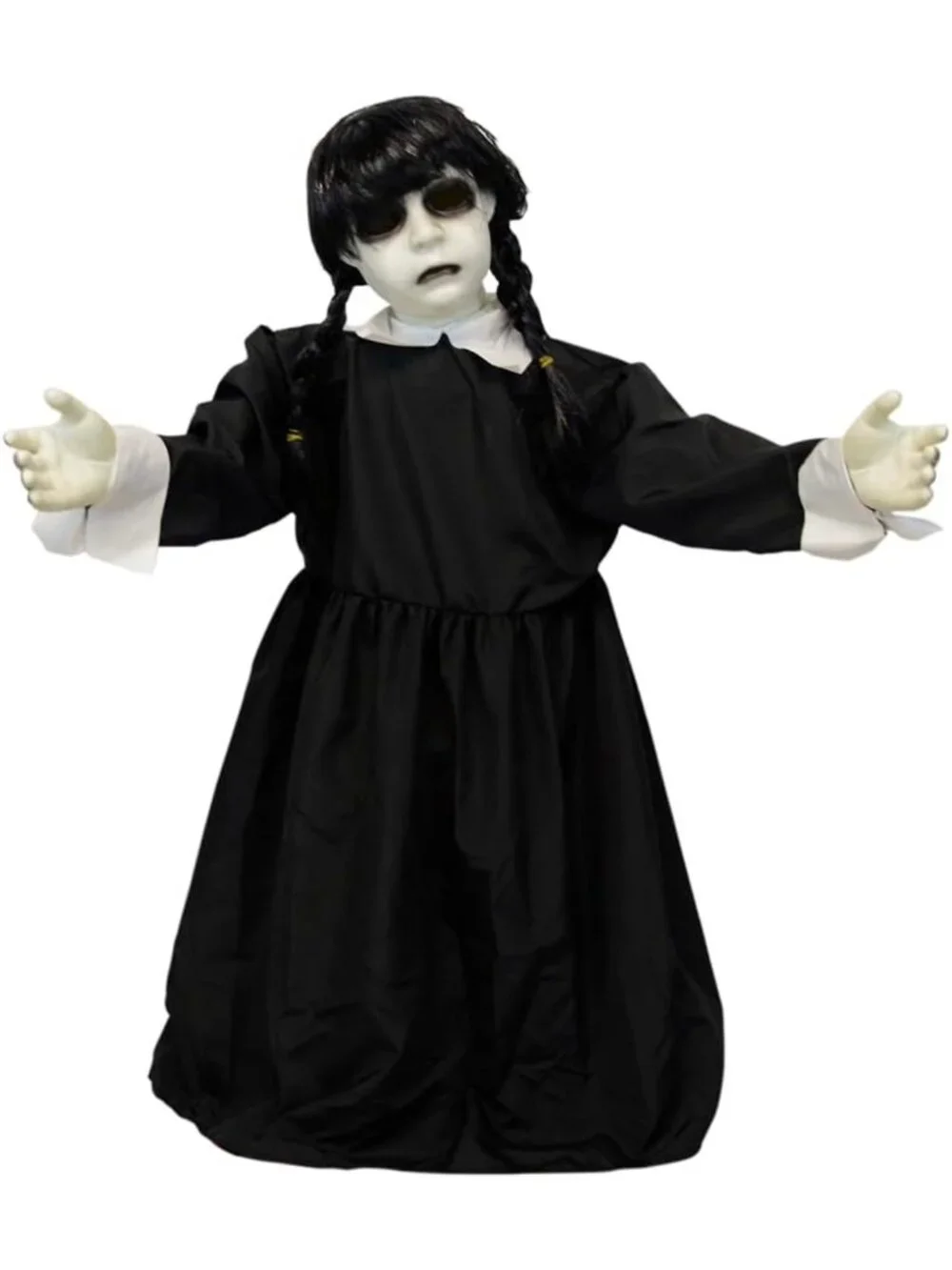 Spooky Ghost Animatronic with LED Eyes & Sounds - Haunted House Halloween Decor